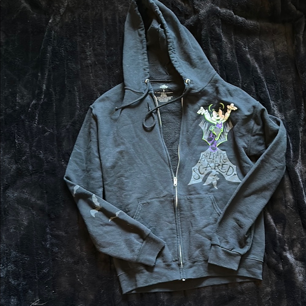 Disney Gray Hoodie With Villain Graphic